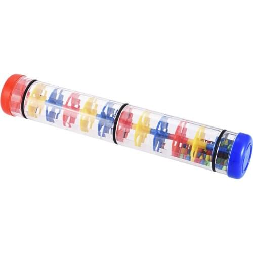 Colorful 12" Rainmaker Rain Stick Musical Instrument Toy for Toddler Kids Games KTV Party