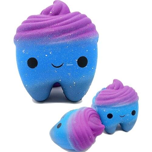 Stress Relief Squeeze Toys Squishy Slow Rebound Teeth Simulation PU Foam Novelty Starry Crafts Poopsie Slime Surprise Squichies