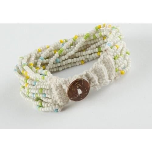 Button Sand Beads Bracelet
