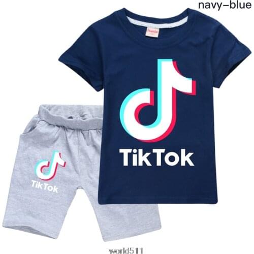Baby Boys Clothes Sets Summer Baby Girls Clothes Tik Tok T-Shirts and Shorts Outfit Kids Costume Suit Teenagers Sport Suits