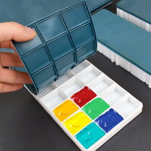 24/25/36 Grids Pigment Box Hard-lided Soft-lided Painting Color Pigment Boxes Powder Cartridges Student School Art Supplies