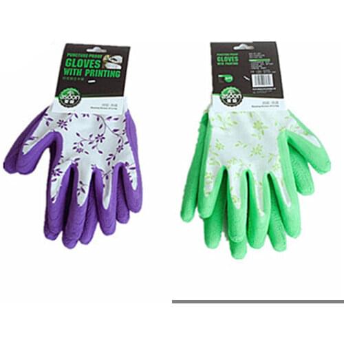 5Pairs Latex Gloves Durable Rubber Gloves for Planting Work Puncture-proof Cleaning Gloves Green Purple Silicone Gloves