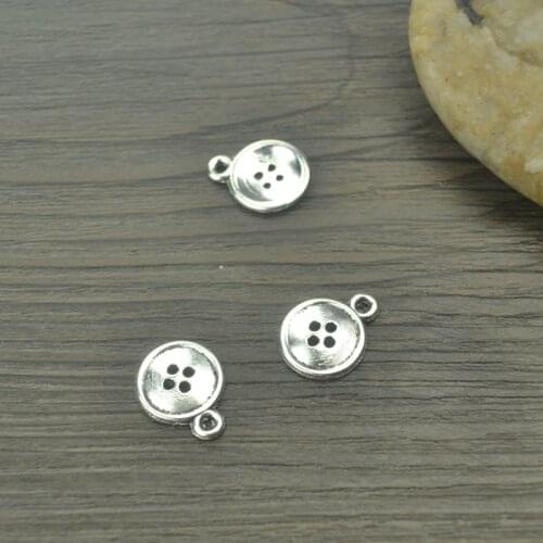30pcs Charms metal Button,Antique Making pendant fit,Vintage Tibetan Silver,jewelry DIY bracelet necklace 17*13mm J238