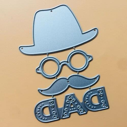 Hat Dad Metal Cutting Dies Stencil Scrapbooking DIY Album Stamp Paper Embossing