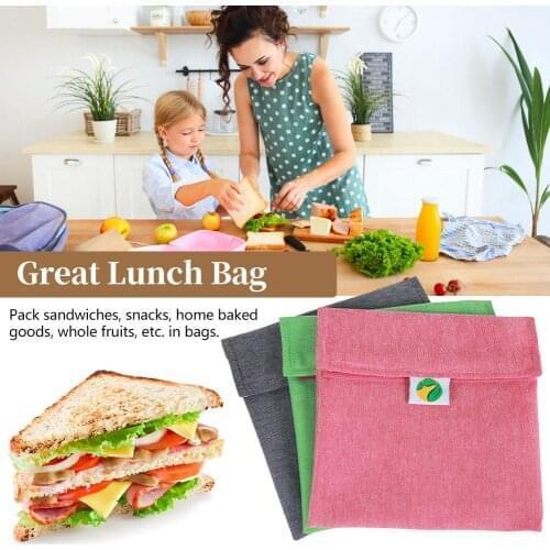 Sandwich Snack Bag Reusable Washable Waterproof Portable Lunch Bread Bag Multifunctional Fruit Food Storage Pouch Container New