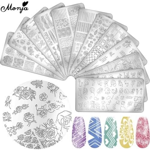Трафареты для дизайна ногтей Monja China At AliExpress