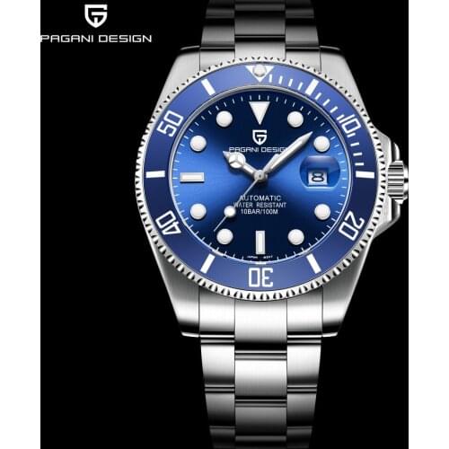 Pagani Design 2021 Minimalist Style Men Mechanical Watch NH35A Movement Stainless Steel Automatic Upper Chain Watch Reloj Hombre