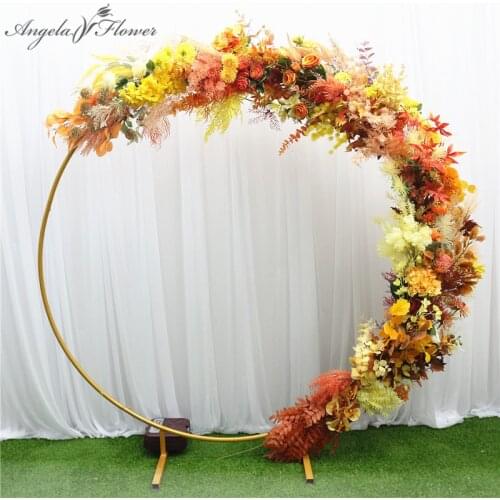 Orange series artificial flower autumn color Christmas DIY wedding decor flower arrangement materials photography props plants