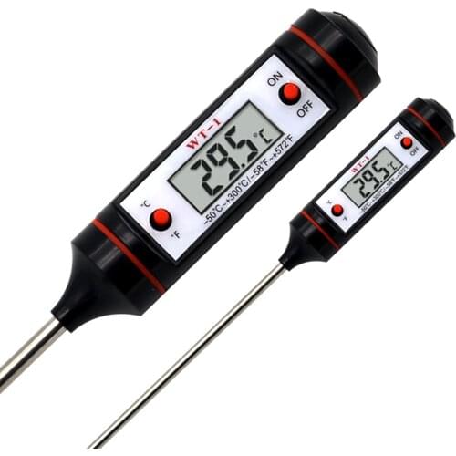 ChanFong Portable Digital Kitchen Thermometer WT-1 BBQ Meat Water Oil Cooking Electronic Probe Food Oven Thermometer With Tube