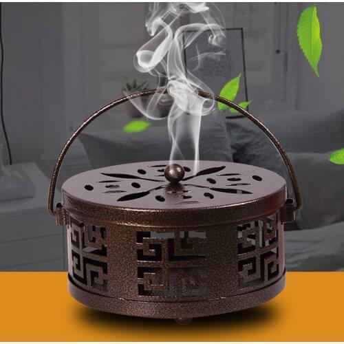 Portable Mosquito Coil Holder Metal Incense Burner Home Furnishing Garden Mosquito Incense Stove Anti Scald Home