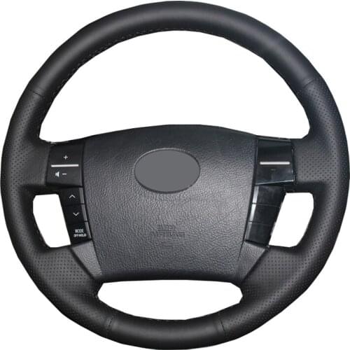 Hand Sewing Car Steering Wheel Cover Wrap Leather Suede For Toyota Reiz Mark X 2005 2006 2007 - 2009 Braid on the Steering wheel