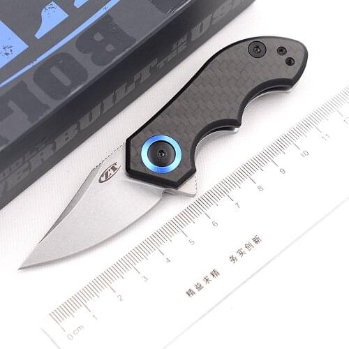 JUFULE Made 0022 Ball Bearing Flipper Steel Carbon Fiber Mark 20CV Survival Outdoor EDC Tool Folding Camping Hunt Kitchen Knife