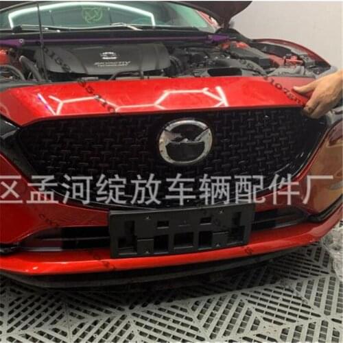 Front Bumper Mesh Grille Racing Upper Grills Diamond Grille For Mazda 6 atenza 2020 ABS Protector Modified Parts Car decoration