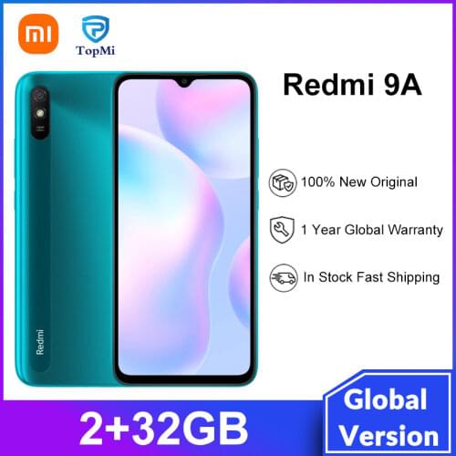 Global Version Xiaomi Redmi 9A Smartphone 2GB RAM 32GB ROM MediaTek Helio G25 Octa Core 5000mAh 6.53"Screen 13MP Camera