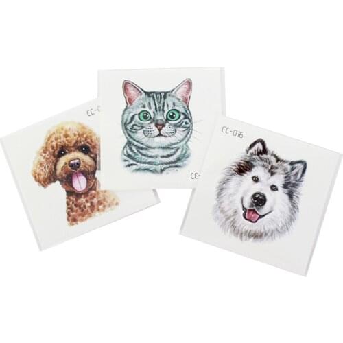 1PCS Fashion Children Girl Animal Temporary Tattoo Stickers Cute Cat Cartoon Temporary Waterproof Tattoo Sticker for Kids Boy