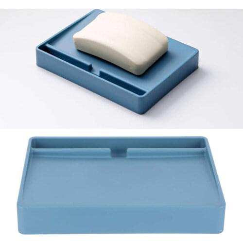 Countertop Soap Box Soap Dish Holder Storage Plate Soap Tray Bathroom Supplies Home Sink Organizer