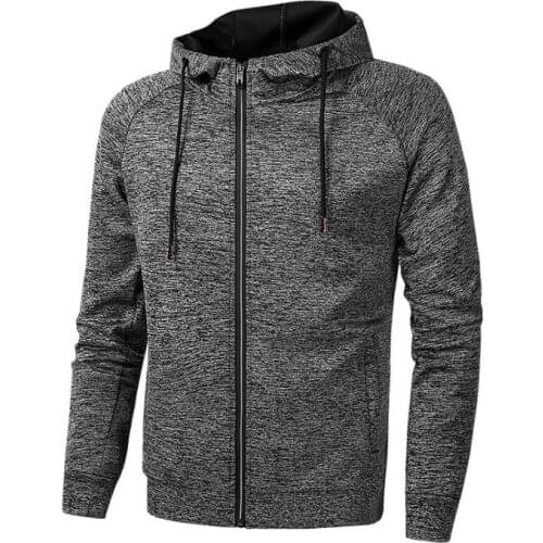 Spring and Autumn Mens Cardigan Slim Hooded Long sleeve Running Fitness Clothes Sweatshirt hoodies 8XL