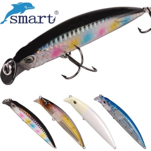 SMART Sinking Minnow Baits 95mm 30g VMC Treble Hook Hard Fishing Lure Isca Artificiais Para Pesca Pescaria Leurre Souple Peche
