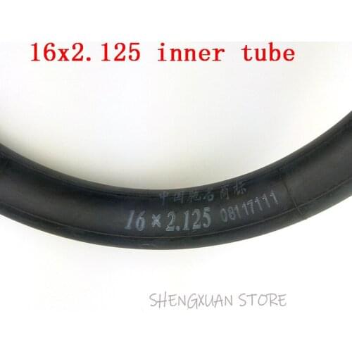Good quality Inner Tube 16 x 2.125 with a Bent Angle Valve Stem fits many gas electric scooters and e-Bike 16x2.125