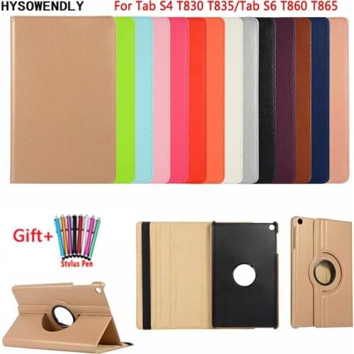 360 Rotating Tablet Cases For Samsung Galaxy Tab S4 SM-T830 T835 Stand Smart PU Leather Cover Fundas for Tab S6 T860 T865 10.5