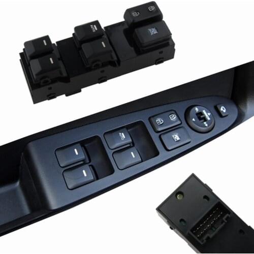 High Quality No Panel 16Pins Power Window Switch For 2011-2016 Kia Sportage R OEM 93570-3W000 935703W000,Car Switch Red Light