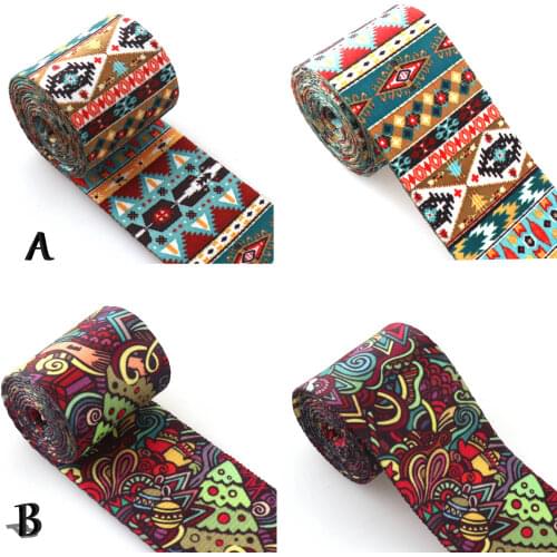 50mm Embroidered Jacquard Webbing polyester Straps webbing Ribbon for Bag Belt Key fob dog collar Garment Strap Bag strap 2yard