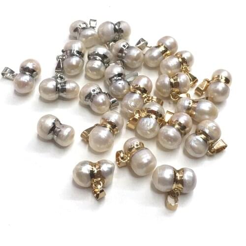 Natural Pearl Pendants Charms Pendants for Jewelry Making DIY Accessories Fit Necklaces Size 13x18mm-15x20mm