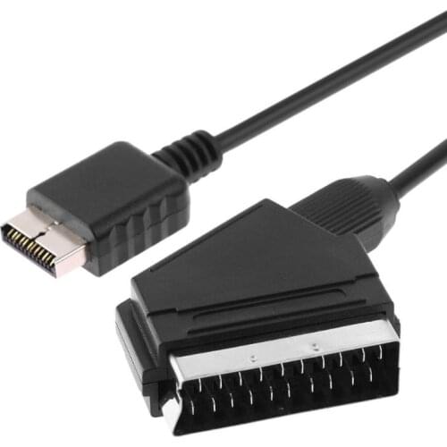 1Pcs RGB SCART Wire Cable 1.8m 6 ft TV AV cord for Sony Playstation 2 3 PS2 PS3 Slim Line Game Consoles gaming accessories