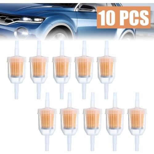10pcs 6mm 8mm Pipe Large Inner Fuel Oil Filter Car Fuel Filter Part For SUV ATV Motorcycle Auto Petrol Cleaner Tool