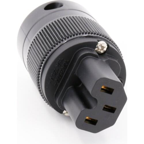 2pcs X Hifi audio pure copper Gold plated UK/EU/UK/AU IEC female connector for DIY power cable