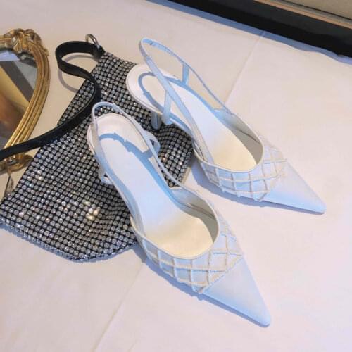 2021 New Fashion Summer Muller Shoes Women Point Toe Bowknot Pumps Women Luxury Shoes Women Designers