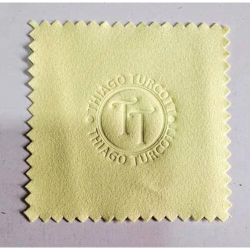 300-1000pcs custom logo 6x6cm Gravure print Jewelry Cleaning Polishing Cloth Brass Polisher Silver Gold Cleaner 2.36in x 2.36in