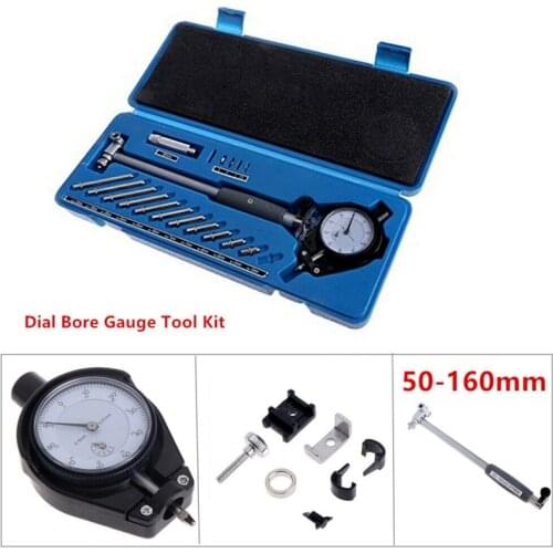 50-160X0.01 mm Inner Diameter Gauge Measuring Rod Deep Engine Hole Measurement Dial Bore Indicator Gauge