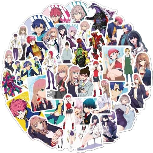 50PCS Waterproof Cartoon DYNAZENON Anime Stickers Graffiti for Laptop Guitar Motorcycle Skateboard Luggage Decal Sticker Toys