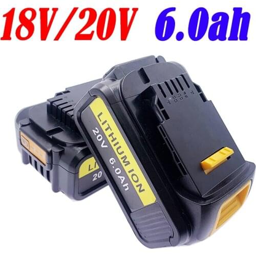 20V 6.0Ah MAX XR Battery Power Tool Replacement For DeWalt DCB184 DCB181 DCB182 DCB200 20V 6A 18Volt 20 v Battery