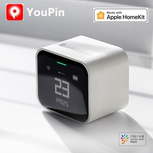 Qingping Air Detector lite Retina Touch IPS Screen Touch Operation pm2.5 Mi home APP Control Air Monitor work with apple Homekit