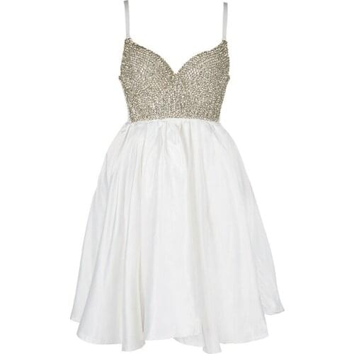 Halloween christmas 2020 black white Sexy Sequin Beads Bandage Mini Dress Summer Clubwear Dress Vestidos