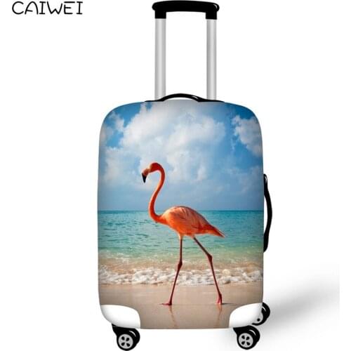 Flamingo Series Luggage Protective Cover Mens Womens Elastic Suitcase Travel Case Famale Trolley Dust Rain Bags Accessories