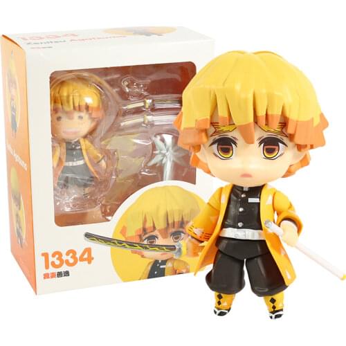 Demon Slayer Kimetsu no Yaiba Zenitsu Agatsuma 1334 Kamado Tanjirou 1193 Nezuko 1194 PVC Action Figure Collectible Model Toy