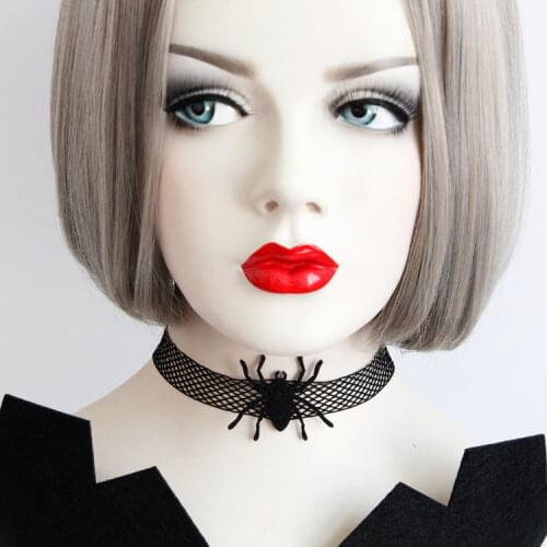 Europe Gothic Spider lace collar fabric DIY trim applique Ribbon Halloween neckline Accessory