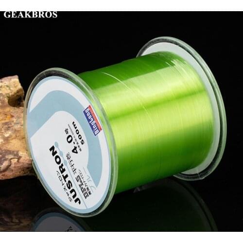 GEAKBROS 500M Nylon Fishing Line Super Strong Pull Durable Monofilament Rock Sea Fishing Line Thread Spool for Carp fishing