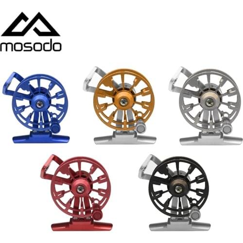Mosodo Ice Fishing Reel Fly Fishing Line Reel Right Hand Winter Fishing Rods Wheel Aluminum Fishing Accessories Gear Tackle