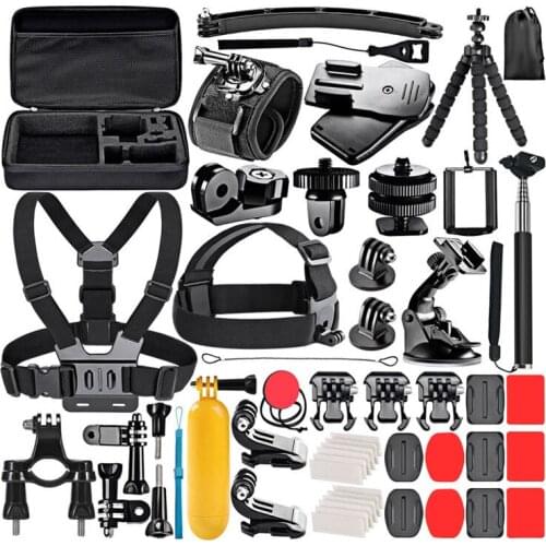 Gopro Fusion Accessories Set 53 in one For Gopro Hero 8 7 XiaoYi / SJCAM Chest strap Sports Camera Accessories Combination