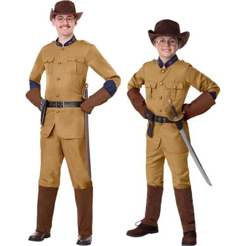 Halloween Costume For Children Adult British officer Uniform Boys Cosplay Costume American Soldier Uniform Party Performance