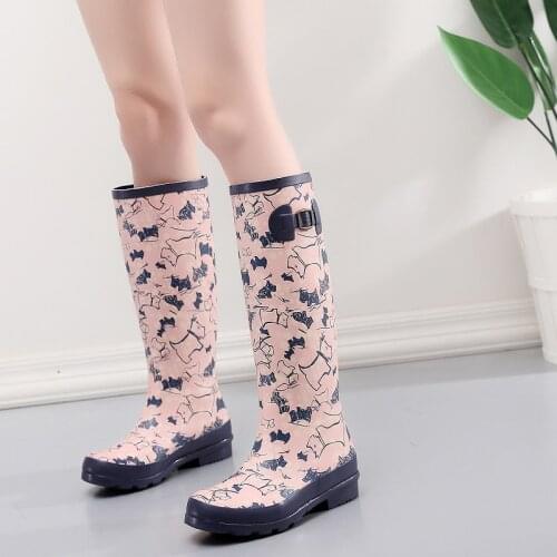 Summer rain shoes high waterproof moisture south Korean womens lovely rain boots water outside their adult fashion style shoes
