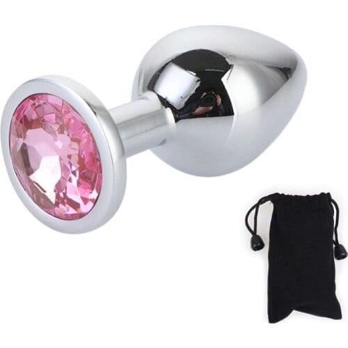 Metal Anal Plug With Rhinestone Decor T-shaped Sex Toy Adult Vaginal Butt Massager For Men Female Dropshipping --01