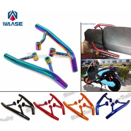 Waase Motorcycle Tail Rear Seat Pillion Passenger Grab Rail Bar Handle Rack Bracket For Yamaha Zuma BWS YW 125 YW125 2009-2015