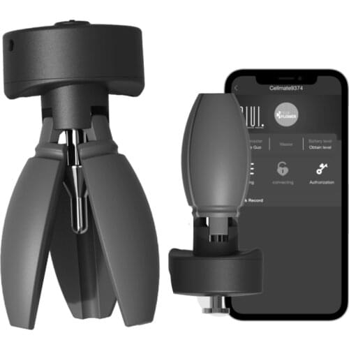 QIUI USB Charge APP Control Stretching Anus Expander BDSM Slave Chain Butt Tail Chastity Device Anal Plug Sex Toys For Women Men