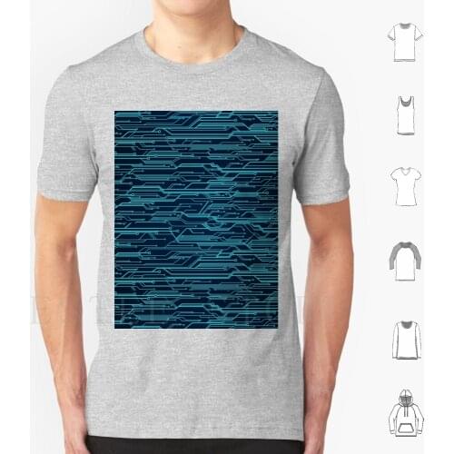 Circuits T Shirt Diy Big Size 100% Cotton Pcb Printed Circuit Board Vector Pc Computer Motherboard Chip Circuits Electronics