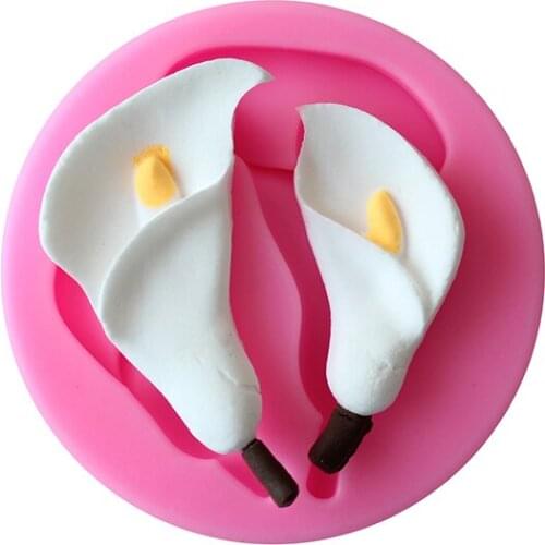 Aouke Lily Shaped Silicone Mold DIY Epoxy Resin Kitchen Cake Baking Decoration Flower Petal Shaped Silicone Mold